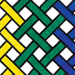 36 in. Elite Oversized Lattice Flag in rainbow mesh showcasing intricate lattice panels, displayed on a standard outdoor flag pole.