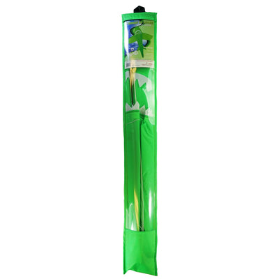 5-foot 3D Green Shark Kite soaring in a clear blue sky, showcasing its lively 3D design and vibrant colors.