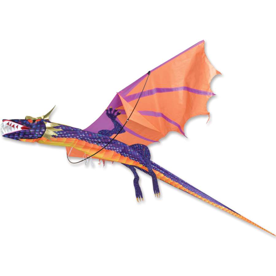 The 3D Large Dragon Kite in Sunset features an eye-catching design, showcasing a dragon soaring through vibrant sunset colors, perfect for outdoor fun.