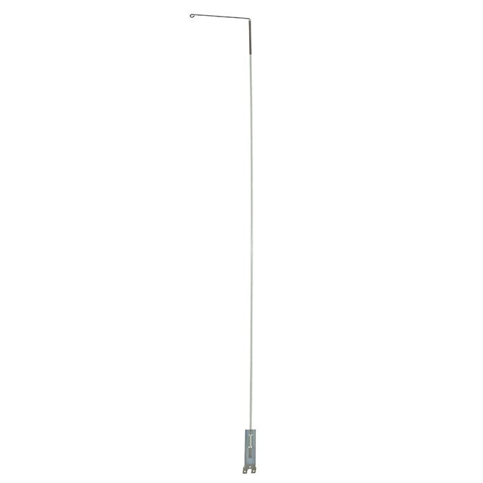 4 FT Hang-it Pole made of fiberglass with a stainless steel coupler, displaying a windsock in a garden setup.