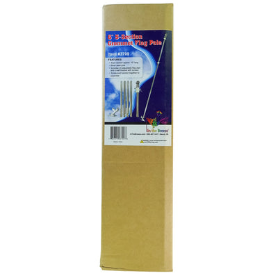 6-foot 5-section grommet flag pole and bracket, detailed view showcasing easy assembly and sturdy metal construction for flag display.