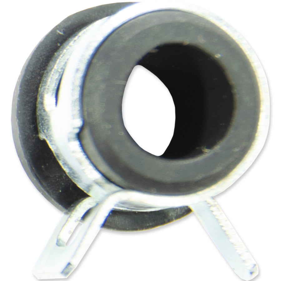 8-9.5mm Steel Band Clamp with Rubber Insert attached to a bike flag pole, securely holding a vibrant bike flag during a outdoor ride.