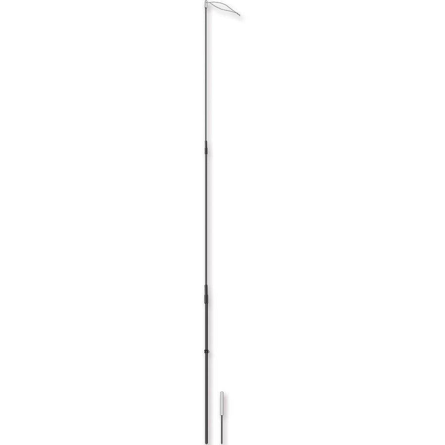 9.5mm x 8 ft. extra stiff bike flag pole for recumbent bikes, showcasing a stable and high-visibility flag setup.