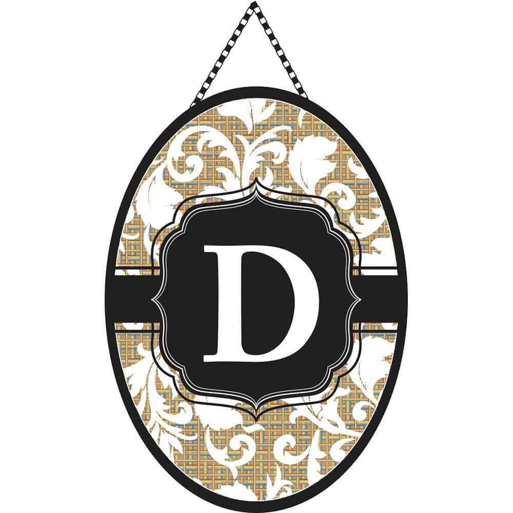 Door Banner Monogram D showing a single large initial letter D on a neutral background, sized for front door display and styled for everyday home entry decor
