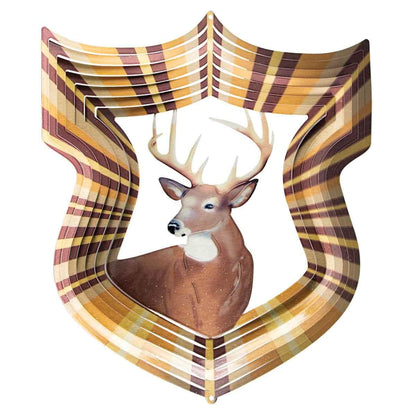 12-inch white-tailed deer metal spinner creates a mesmerizing animated effect, adding vibrant color and dynamic motion to your garden, patio, or outdoor decor with a wildlife design.