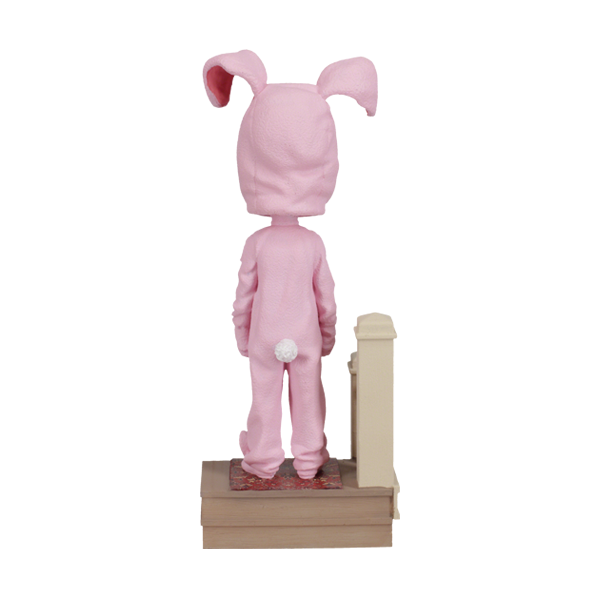 A Christmas Story Ralphie in Bunny Suit Bobblehead, a 7-inch collectible featuring Ralphie's pink bunny pajamas and memorable expression.