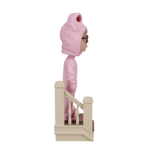 A Christmas Story Ralphie in Bunny Suit Bobblehead, a 7-inch collectible featuring Ralphie's pink bunny pajamas and memorable expression.