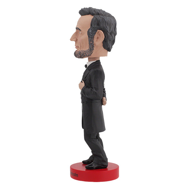 Abraham Lincoln V2 Bobblehead featuring detailed hand-painted likeness of the 16th president in a colorful collector's box.