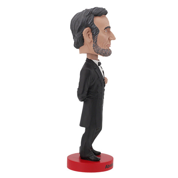 Abraham Lincoln V2 Bobblehead featuring detailed hand-painted likeness of the 16th president in a colorful collector's box.