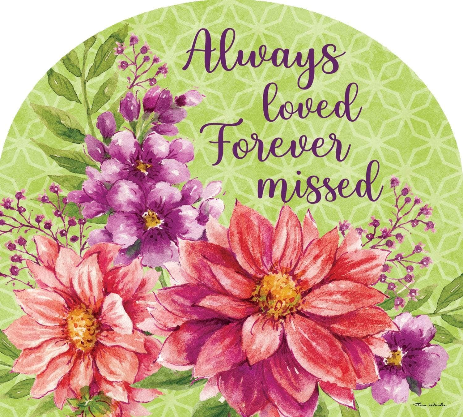 Always Loved Arbor Mate 9.25" x 7.5" PVC panel, durable and weatherproof, perfectly fits the Arbor Mate Holder for elegant outdoor décor.