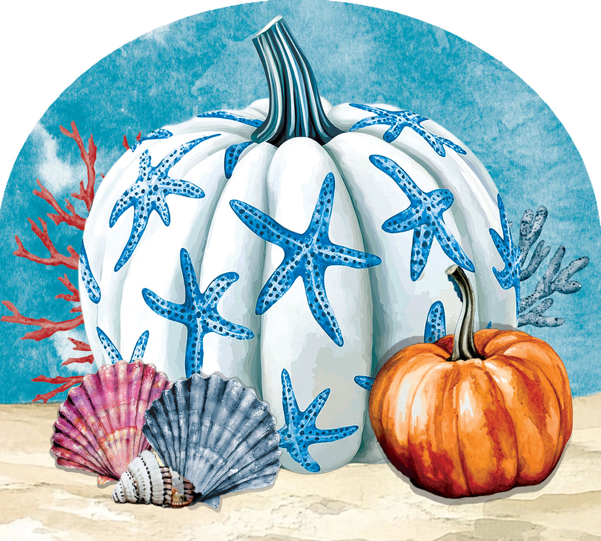 Arbor Mate-Coastal Stack 9.25x7.5 decorative PVC panel featuring coastal design, displayed in a garden setting.