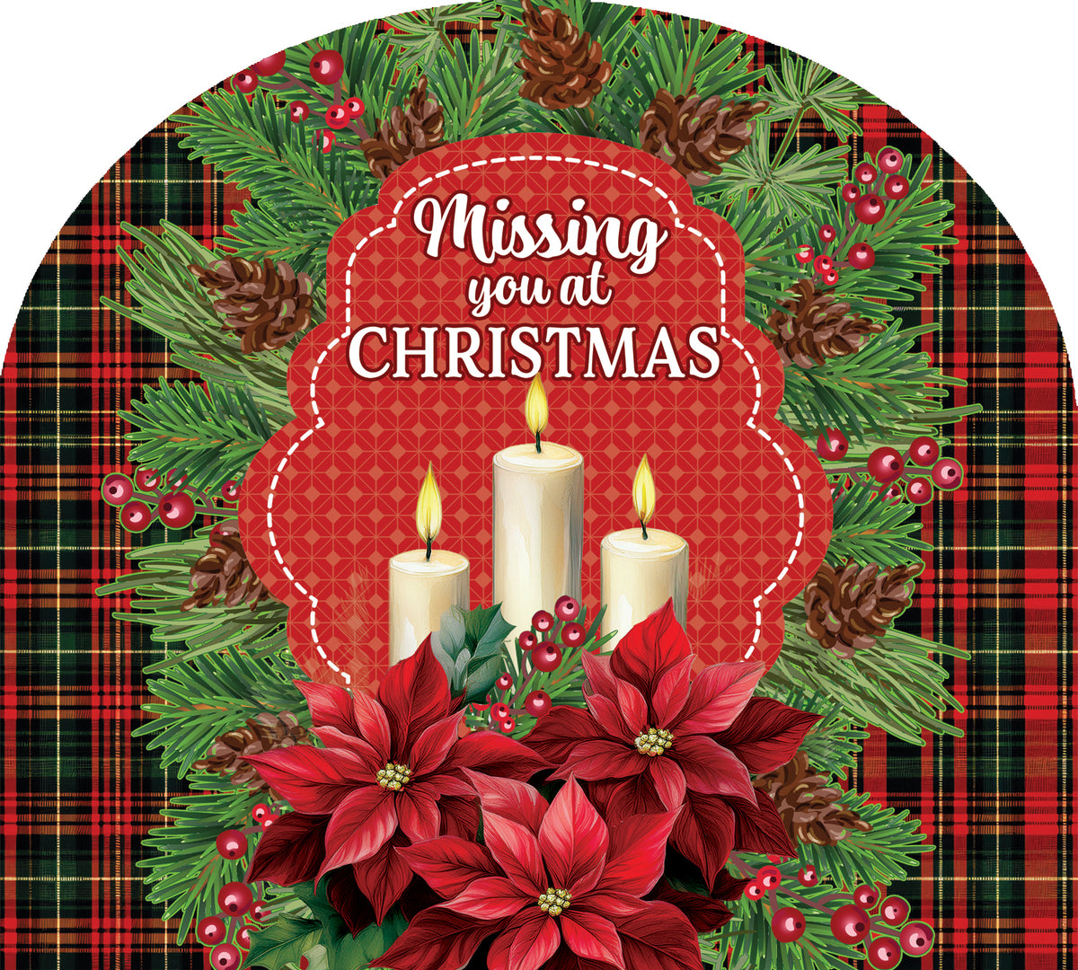 Arbor Mate - Missing You panel displayed in a garden setting, featuring the heartfelt message in an elegant design on durable PVC.