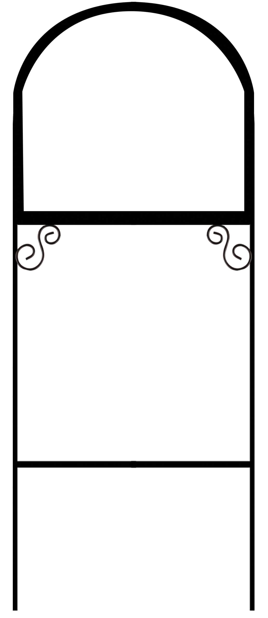 Arbor Mates Holder made from durable wrought iron, 25" tall, designed exclusively for Custom Decor's PVC Yard Art, ideal for elegant outdoor displays.