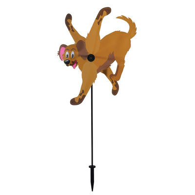 Alt text: Baby Puppy Whirligig garden spinner featuring an adorable puppy design, brightly colored and spinning in an outdoor setting, ideal for pet lovers.