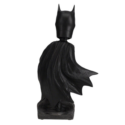 Batman bobblehead featuring Robert Pattinson in an armored suit, standing 8 inches tall on a sturdy base, ideal for display.