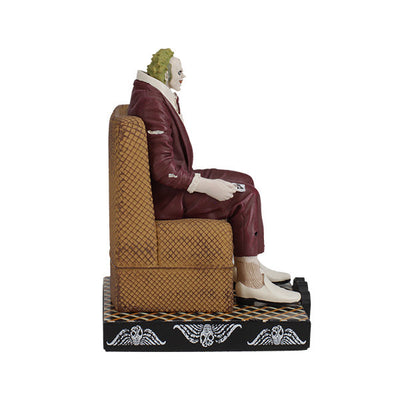 Beetlejuice Shrunken Head Bobblehead, capturing the iconic character with vibrant colors and fine detail, showcased in a collector's box.