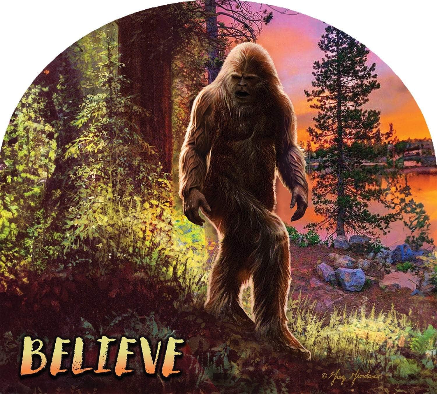 Believe Bigfoot Arbor Mate 9.25" x 7.5" PVC panel, durable and weatherproof, perfectly fits the Arbor Mate Holder for whimsical outdoor décor.