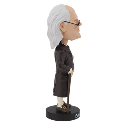 Ben Franklin V2 bobblehead, an 8-inch lifelike representation of the Founding Father, beautifully hand-painted in a detailed collector's box.
