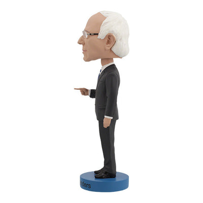 Bernie Sanders Bobblehead, approximately 7 inches tall, features intricate details and lifelike colors, perfect for political enthusiasts and collectors.