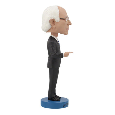 Bernie Sanders Bobblehead, approximately 7 inches tall, features intricate details and lifelike colors, perfect for political enthusiasts and collectors.