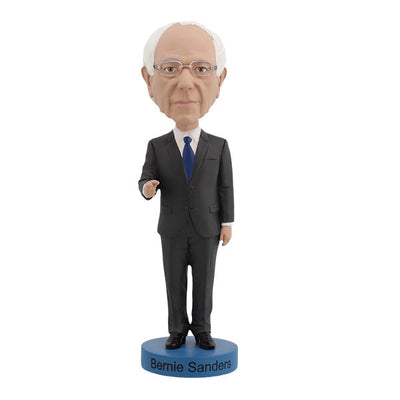 Bernie Sanders Bobblehead, approximately 7 inches tall, features intricate details and lifelike colors, perfect for political enthusiasts and collectors.