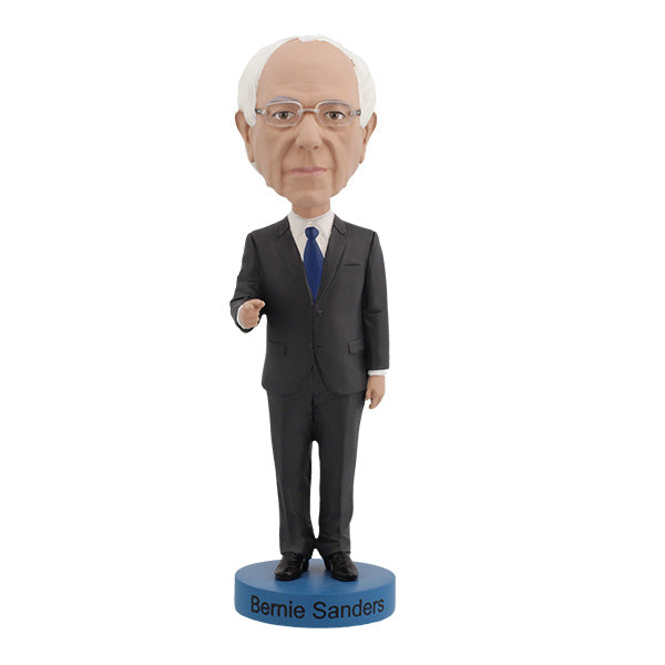 Bernie Sanders Bobblehead, approximately 7 inches tall, features intricate details and lifelike colors, perfect for political enthusiasts and collectors.