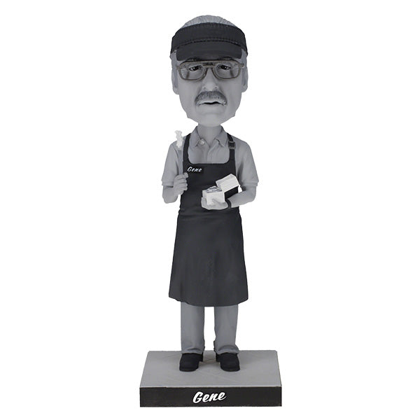 Better Call Saul Gene Takavic Bobblehead, standing 7 inches tall, featuring detailed hand-painted likeness and premium materials in a collector's box.