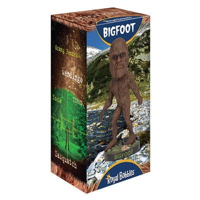 Bigfoot Bobblehead featuring a realistically painted Sasquatch figure standing 8 inches tall on a display shelf.