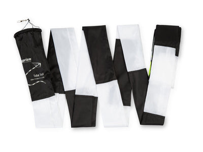 Black & White Tube Tail with high-contrast inflating design and smooth tubular motion for clean, dramatic kite displays.