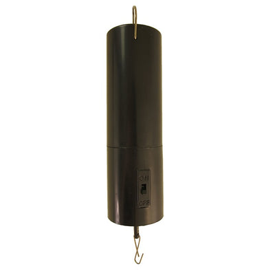 Black Battery-Operated Display Motor designed for rotating garden decor, showcasing hanging items dynamically for visibility.