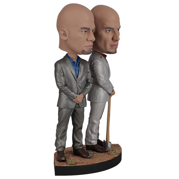 Breaking Bad - The Cousins Bobblehead depicting Leonel and Marco Salamanca, with detailed expressions and outfits, ideal for collectors.