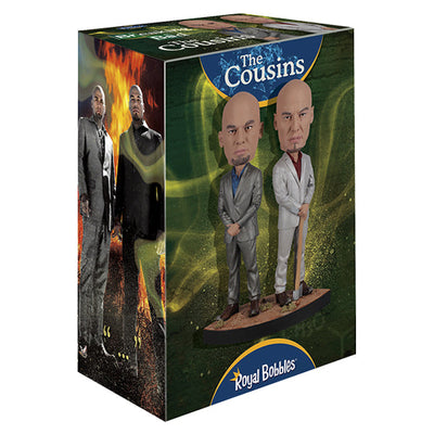 Breaking Bad - The Cousins Bobblehead depicting Leonel and Marco Salamanca, with detailed expressions and outfits, ideal for collectors.
