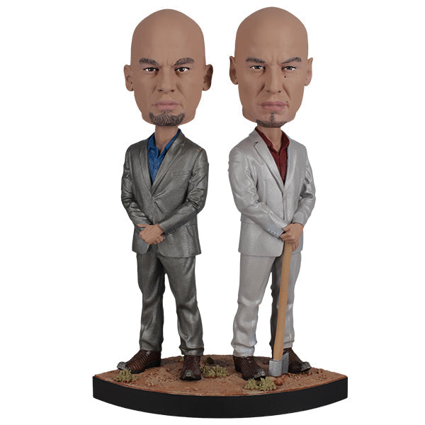 Breaking Bad - The Cousins Bobblehead depicting Leonel and Marco Salamanca, with detailed expressions and outfits, ideal for collectors.