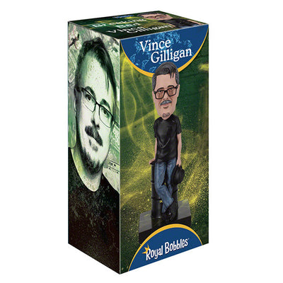 Breaking Bad Vince Gilligan Bobblehead, hand-painted, 8-inch figure showcasing the creator in his signature style with vibrant details.