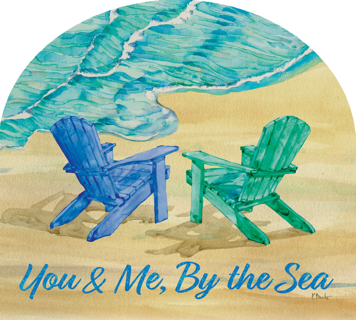 By the Sea Arbor Mate panel featuring coastal designs, displayed in a garden setting, bringing summer charm to outdoor decor.