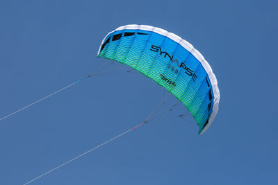 Large dual-line stunt kite with powerful pull, smooth control, and wide wind range for confident high-performance flying.