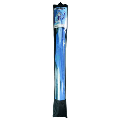 Dolphin 52" Wave Delta Kite flying high with colorful dolphin design and long tails against a clear blue sky.