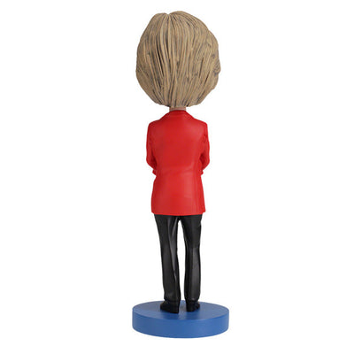 Elizabeth Warren bobblehead over 8 inches tall, intricately hand-painted, showcasing a realistic likeness of the Massachusetts Senator against a neutral background.