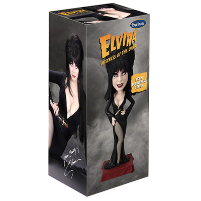 Elvira V2 Bobblehead featuring the Mistress of the Dark in her signature black gown, detailed with a jeweled dagger at the waist.