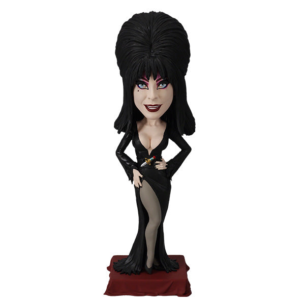 Elvira V2 Bobblehead featuring the Mistress of the Dark in her signature black gown, detailed with a jeweled dagger at the waist.