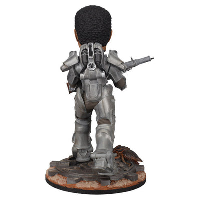 Fallout: Max in Power Armor bobblehead showcasing intricate details, featuring a character in T-60 armor with weapon, perfect for collectors.