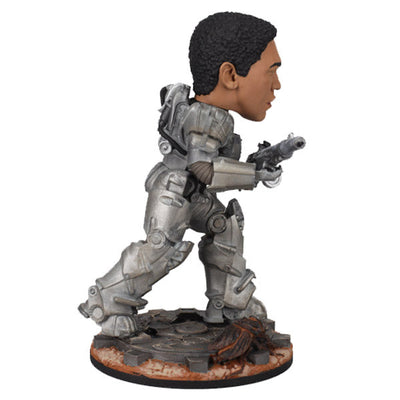 Fallout: Max in Power Armor bobblehead showcasing intricate details, featuring a character in T-60 armor with weapon, perfect for collectors.