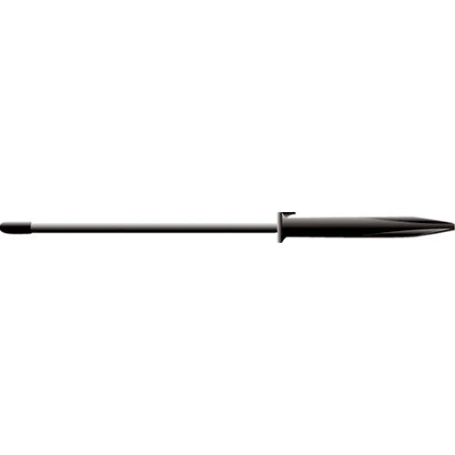.5 in. x 30 in. fiberglass ground mount installed in soft earth, securely holding a telescopic windsock pole in an outdoor setting.