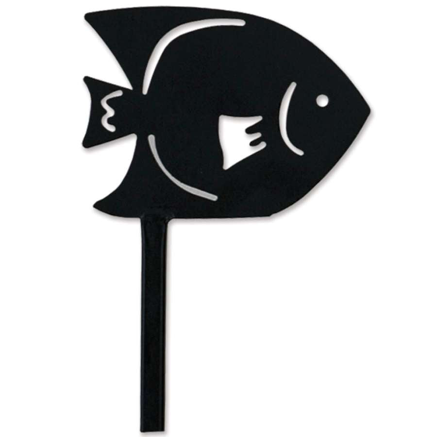 Fish Flag Finial accent for garden flag pole featuring an intricate fish design, enhancing outdoor decor and showcasing a love for nature.