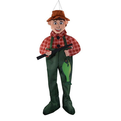 Fisher Fred Wind Friend displayed on a white background, highlighting its whimsical fisherman-themed design.