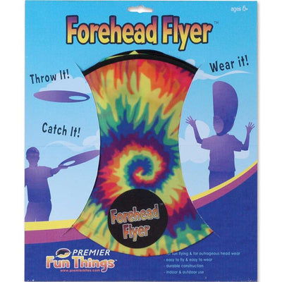 Forehead Flyer Tie Dye kite displayed in a playful outdoor setting, showcasing its vibrant colors and design suitable for fun activities.
