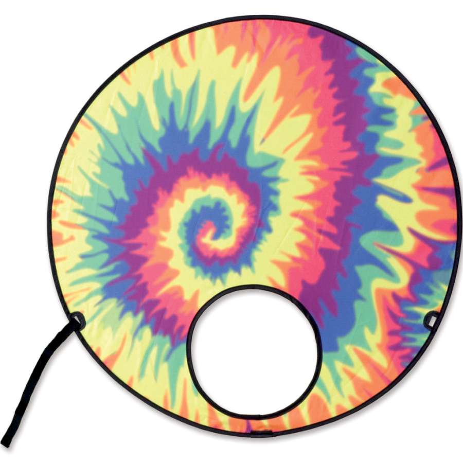 Forehead Flyer Tie Dye kite displayed in a playful outdoor setting, showcasing its vibrant colors and design suitable for fun activities.