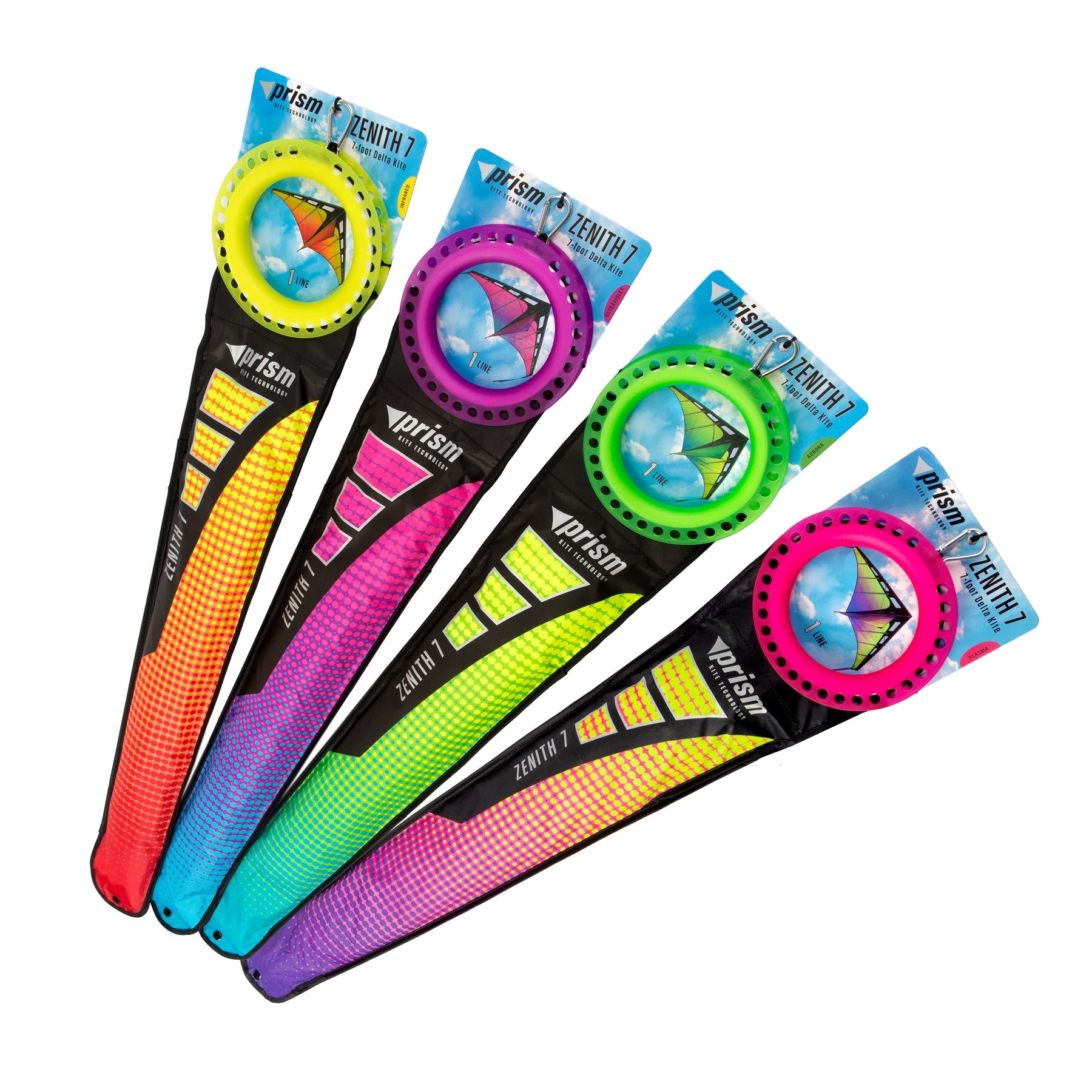 Zenith 7 delta kite with large wingspan, strong pull, and durable frame, perfect for lifting tails and flying in wide open outdoor spaces.