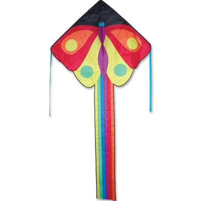 Large Easy Flyer Kite - Butterfly with vibrant design, perfect for stable flying in winds from 5 to 18 mph.