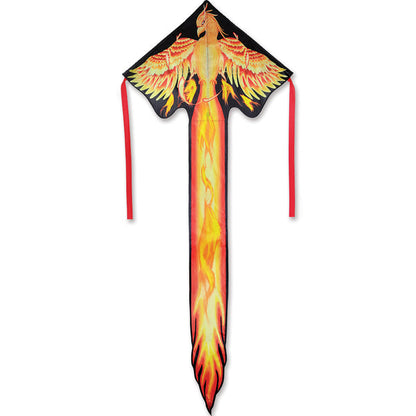 Large Easy Flyer Kite - Fire Phoenix with bold design, perfect for stable flying in winds from 5 to 18 mph.